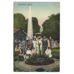 Ránkfüredí (Herľany) - geysír, kolorovaná pohľadnica, Rakúsko Uhorsko