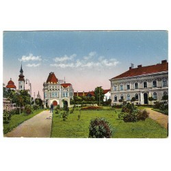 1926 - Prešov, Pocta i Grecko-katolicke seminarium, kolorovaná pohľadnica, Československo