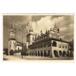 Levoča. Radnica a Kostol, čiernobiela fotopohľadnica, Československo