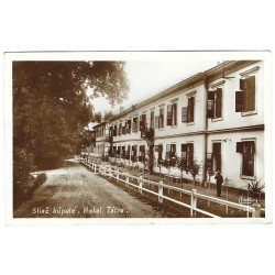 1929 - Sliač kúpele. Hotel Tátra. , čiernobiela fotopohľadnica, Československo