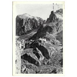 1936 - Vysoké Tatry, Téryho útulňa, rotoražec, čiernobiela fotopohľadnica, Československo