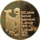 1976 - 100 Jahre Konrad Adenauer, Au 999,9/1000, 7,84 g, PROOF, medaila, Nemecko