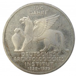 1979 J - 5 mark, 150th Anniversary - German Archaeological Institute, PROOF, Ag, Nemecko