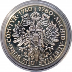 1740 - 1780 Maria Theresia, AR medaila, 999,9/1000, PROOF