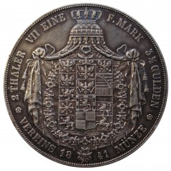 1841 A - 2 toliar, thaler, 3-1/2 Gulden, Wilhelm IV., Preussen, Ag, Nemecko