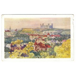 Bratislava, farebná pohľadnica, krátka adresa, Československo