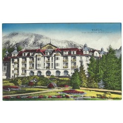 Tatry, Starý Smokovec, Hotel Grand, kolorovaná pohľadnica, Československo