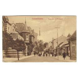 1915 - Trencsénteplicz, Trenčianske Teplice, čiernobiela pohľadnica, Rakúsko Uhorsko