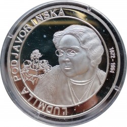 2014 - Ľudmila Podjavorinská, AR medaila, 999/1000, punc, 20 g, PROOF, certifikát, Slovenská republika