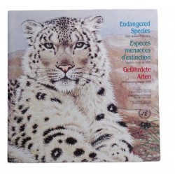 Endangered Species 1993, Annual Collection, kniha so známkami, ohrozené druhy zvierat, OSN