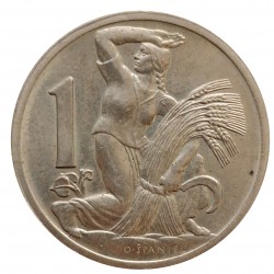 1 koruna, 1937, O. Španiel, Československo (1918 - 1939)
