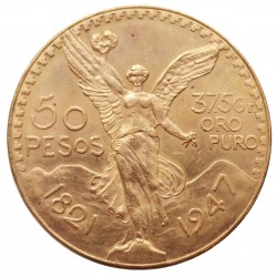 1947 - 50 pesos, 41,67 g, Au 900/1000, Mexiko