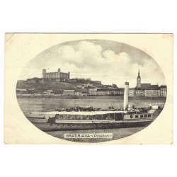 1926 - Bratislava, Pressburg, čiernobiela pohľadnica, Československo
