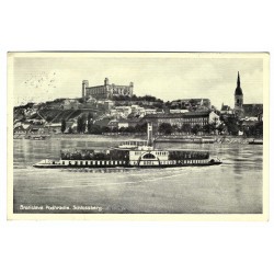 1933 - Bratislava, podhradie, čiernobiela fotopohľadnica, Československo