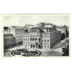 1934 - Bratislava, mestské divadlo, čiernobiela fotopohľadnica, Československo
