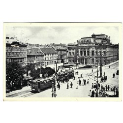1933 - Bratislava, mestské divadlo, Stollwerck, čiernobiela fotopohľadnica, Československo