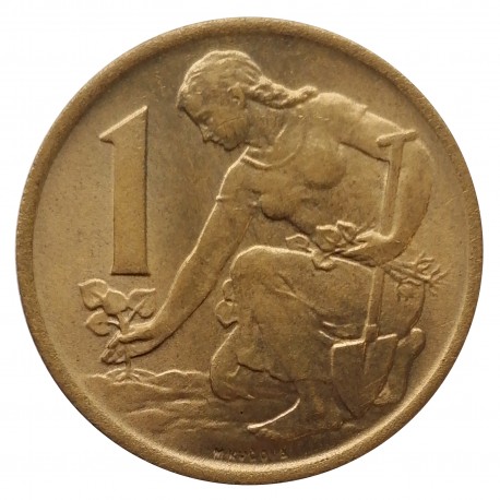 1 koruna 1977, Československo 1960 - 1990