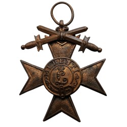 Bavorsko, vojenský záslužný kríž s mečmi, III. trieda, bronz, Nemecko