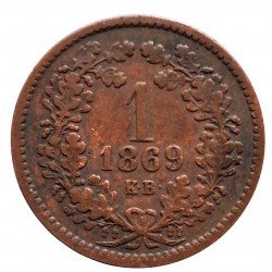 1 Kr 1869 K.B. - František Jozef I. Rakúsko Uhorsko