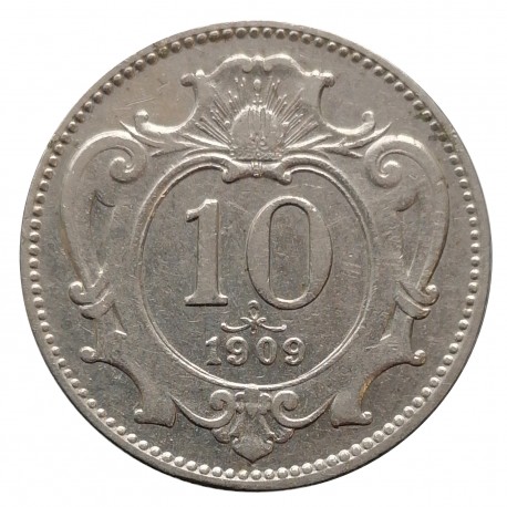 10 halier 1909 b.z., František Jozef I., Rakúsko - Uhorsko