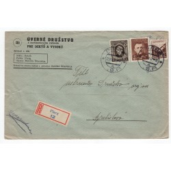 25. XIII. 1942 Piarg, doporučene, celistvosť, Slovenský štát