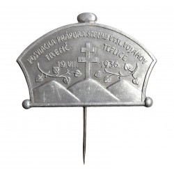 Trenčianske Teplice 19. VII. 1936, posviacka prápora vyslúžilých vojakov, odznak, Československo