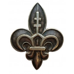 Slovenský skautský sľubový odznak, vzor 1969, striebrosivý kov, Mincovňa Kremnica, Československo