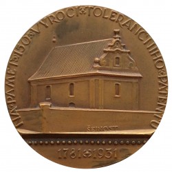 1931 - 150. výročí tolerančniho patentu, Šejnost, 1000 kusov, AE medaila, Československo