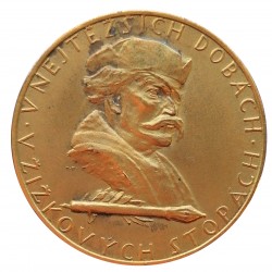 1938 - J. Žižka, Trhové Sviny 500 let městem, bronz, MK, A. Peter, AE medaila, Československo