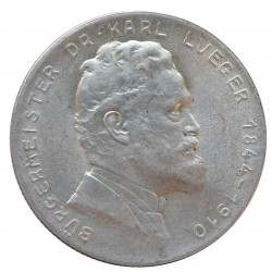 1935 - 2 schilling, Dr. Karl Lueger, Ag 640/1000, 12,00 g, Rakúsko