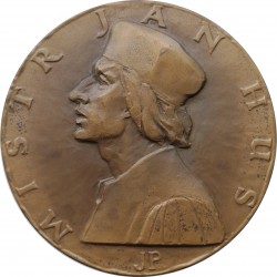 1965 - Mistr Jan Hus, Veritas Vincit, J. Prádler, BK, AE medaila, Československo