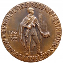 1955 - X. výročie oslobodenia mesta Košice sovietskou armádou, AE medaila, BK, Československo
