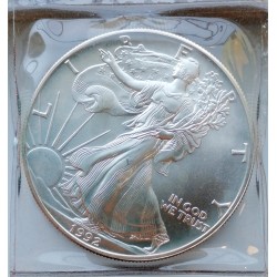 1992 silver dollar, 1 OZ. fine silver, investičná minca, striebro, USA