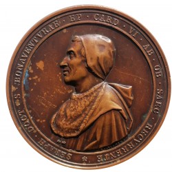 1874 - Bonaventure, Francis of Assisi, F. Bianchi, AE medaila, Vatikán