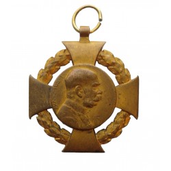Jubilejný kríž 1908, František Jozef I., bronzové vyznamenanie bez stuhy, Rakúsko - Uhorsko