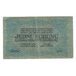 1 Kč 1919, séria 198, Československo, F