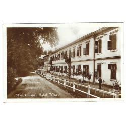1929 - Sliač kúpele, čiernobiela fotopohľadnica, Československo