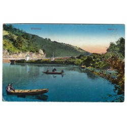 Miskolcz Hámori tó, Miškolc, Hámori jazero, kolorovaná pohľadnica, Československo