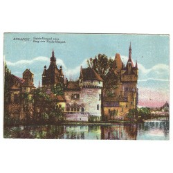 1918 - Budapest, Vajda-Hunyad vára, kolorovaná pohľadnica, Rakúsko Uhorsko