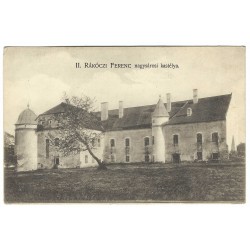 1912 - Rákóczi Ferenc nagysárosi kastélya, vlaková pošta, čiernobiela pohľadnica, Rakúsko Uhorsko