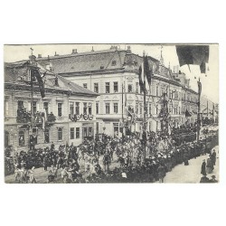 1906 - Kassai Dalegylet, Košice, Rákóczi Ferencz, čiernobiela pohľadnica, Rakúsko Uhorsko