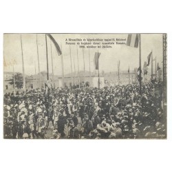 1906 - Členovia snemovne lordov na pohrebe Rákocziho, Košice, čiernobiela pohľadnica, Rakúsko Uhorsko
