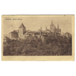 Praha, Jelení příkop, čiernobiela pohľadnica, Rakúsko Uhorsko