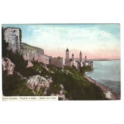 Pozdrav iz Raba, kolorovaná pohľadnica, Rakúsko Uhorsko