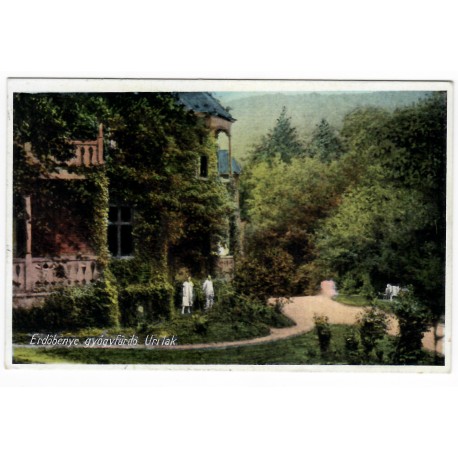 1929 - Erdőbénye gyógyfürdö, Kúpele Erdőbénye, kolorovaná pohľadnica, Maďarsko