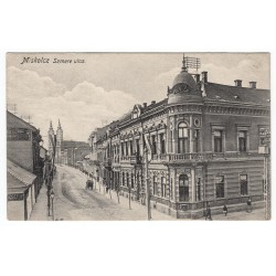 1926 - Miskolcz Szmere utca, čiernobiela pohľadnica, Maďarsko