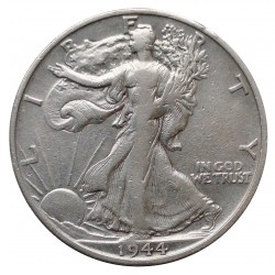 1944 S half dollar, Walking Liberty, Ag 900/1000, 12,50 g, USA