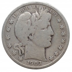 1903 half dollar, Barber, Ag 900/1000, 12,50 g, USA