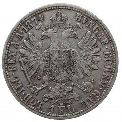 1874 - zlatník, Ag 900/1000, 12,30 g, František Jozef I. 1848 - 1916