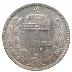1 K 1916 K.B., Ag 835/1000, 5,00 g, František Jozef I. 1848 - 1916
